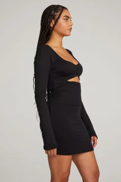 Women Chaser Brand Bay Licorice Mini Dress