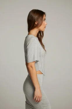 Women Chaser Brand Bayside Heather Grey Tee