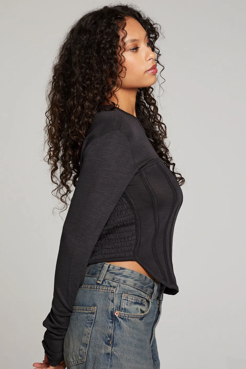 Women Chaser Brand Baysidee Licorice Long Sleeve