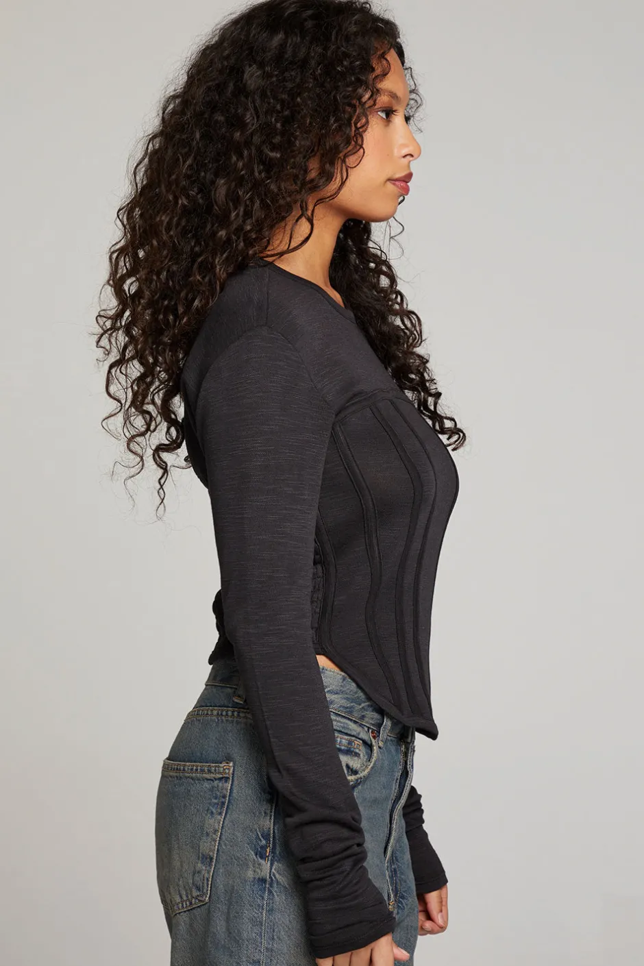 Women Chaser Brand Baysidee Licorice Long Sleeve