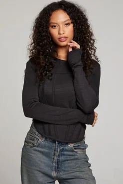 Women Chaser Brand Baysidee Licorice Long Sleeve