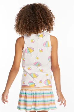 Kids Chaser Brand Beach Balls & Umbrellas Girls Tank Top