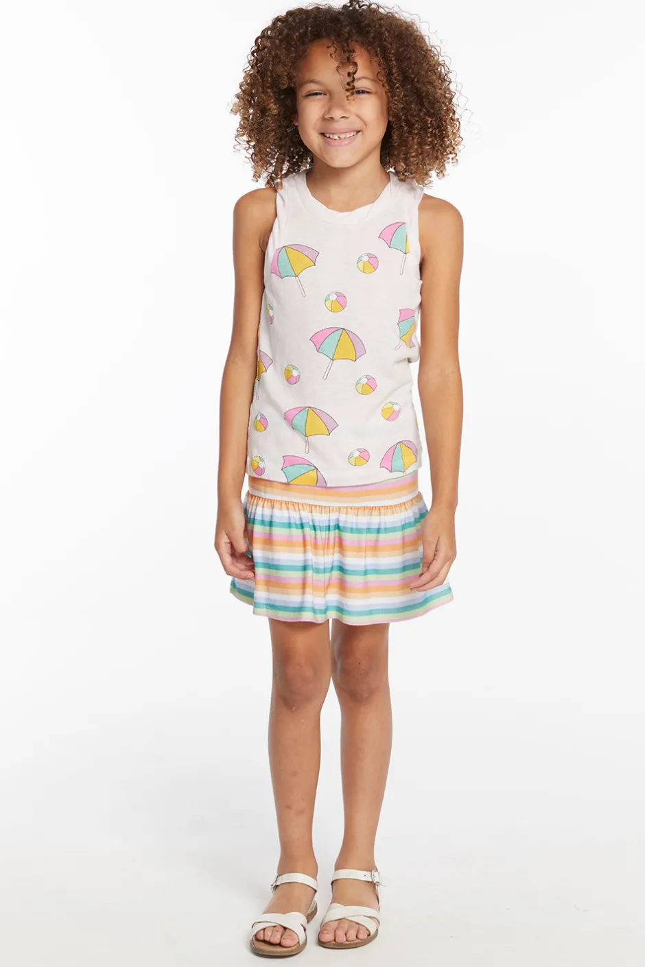 Kids Chaser Brand Beach Balls & Umbrellas Girls Tank Top