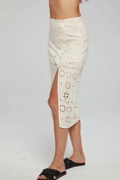 Women Chaser Brand Belle Midi Skirt - Gardenia