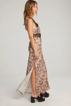 Women Chaser Brand Belle Python Print Maxi Dress