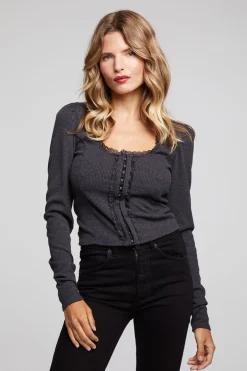 Women Chaser Brand Betsey Licorice Long Sleeve