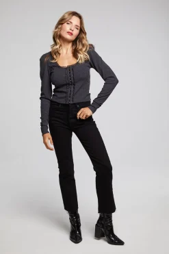 Women Chaser Brand Betsey Licorice Long Sleeve