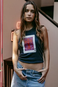 Women Chaser Brand Black Sabbath Cross Tank