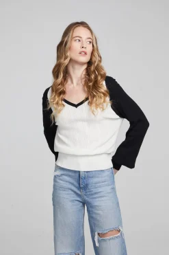 Women Chaser Brand Blackheart Shadow & White Star Long Sleeve
