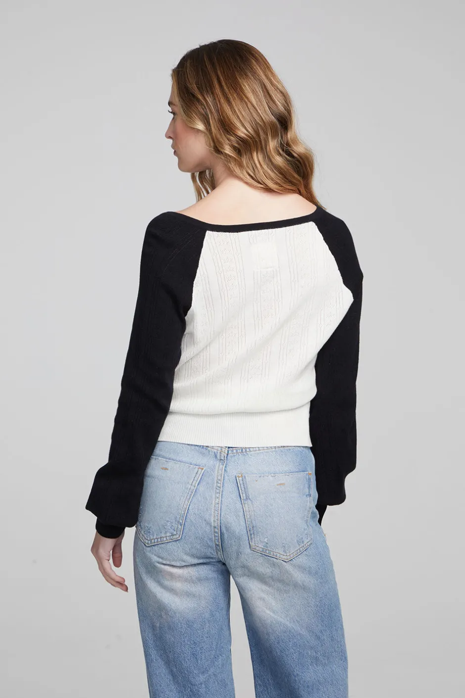 Women Chaser Brand Blackheart Shadow & White Star Long Sleeve