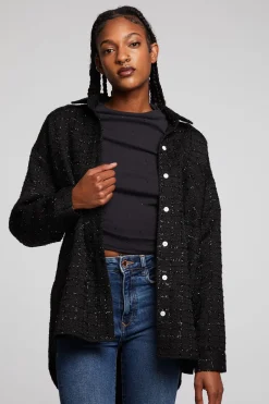 Women Chaser Brand Blake Licorice Button Down