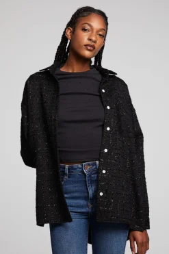 Women Chaser Brand Blake Licorice Button Down