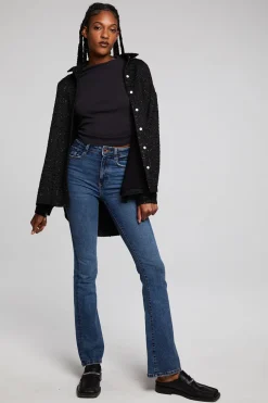 Women Chaser Brand Blake Licorice Button Down