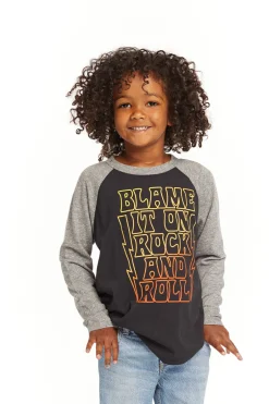 Kids/BOY Chaser Brand Blame Rock And Roll Baseball Tee