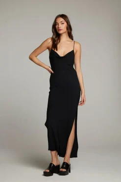 Women Chaser Brand Bleeker Licorice Slip Dress