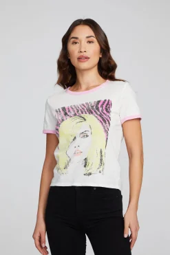 Women Chaser Brand Blondie Punk Poster Ringer Tee