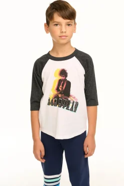 Women/Kids/BOY Chaser Brand Bob Dylan - Optical Illusion Baseball Tee