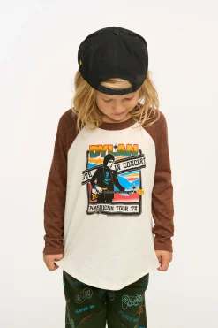 Women/Kids/BOY Chaser Brand Bob Dylan Live In Concert Boys Baseball Tee