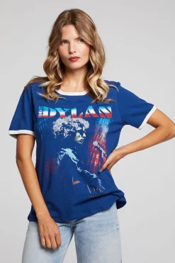 Women Chaser Brand Bob Dylan Stars And Stripes Praiano Tee