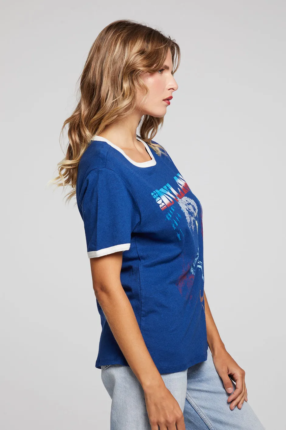 Women Chaser Brand Bob Dylan Stars And Stripes Praiano Tee