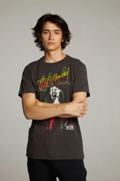 Women Chaser Brand Bob Marley Live On Stage Crew Neck Tee