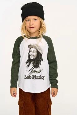 Women/Kids/BOY Chaser Brand Bob Marley Portrait Boys Baseball Tee