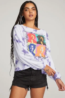 Women Chaser Brand Bob Marley Soul Rebel Long Sleeve Tee