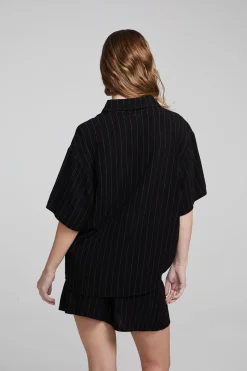 Women Chaser Brand Bocelli Beverly Pinstripe Button Down