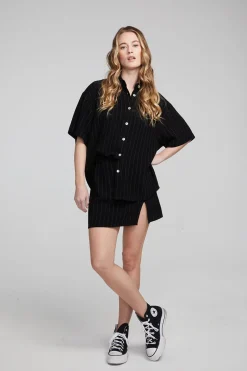 Women Chaser Brand Bocelli Beverly Pinstripe Button Down