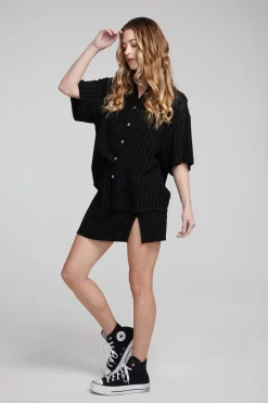 Women Chaser Brand Bocelli Beverly Pinstripe Button Down