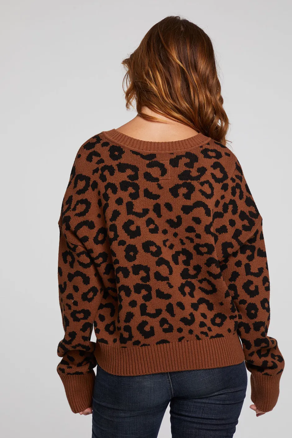 Women Chaser Brand Bolinas Leopard Print Pullover