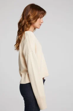 Women Chaser Brand Bolinas Whitecap Grey Pullover