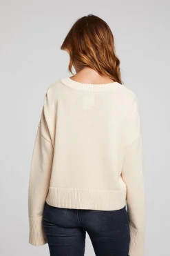 Women Chaser Brand Bolinas Whitecap Grey Pullover