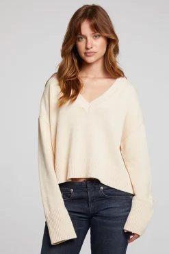 Women Chaser Brand Bolinas Whitecap Grey Pullover