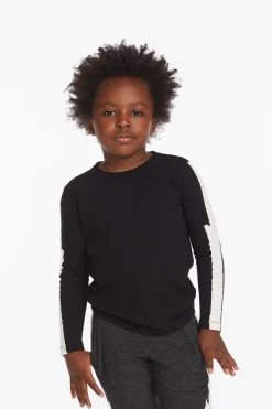 Kids/BOY Chaser Brand Bolt Crew Neck Licorice Long Sleeve Tee