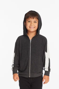 Kids/BOY Chaser Brand Bolt Licorice Long Sleeve Zip Up Hoodie