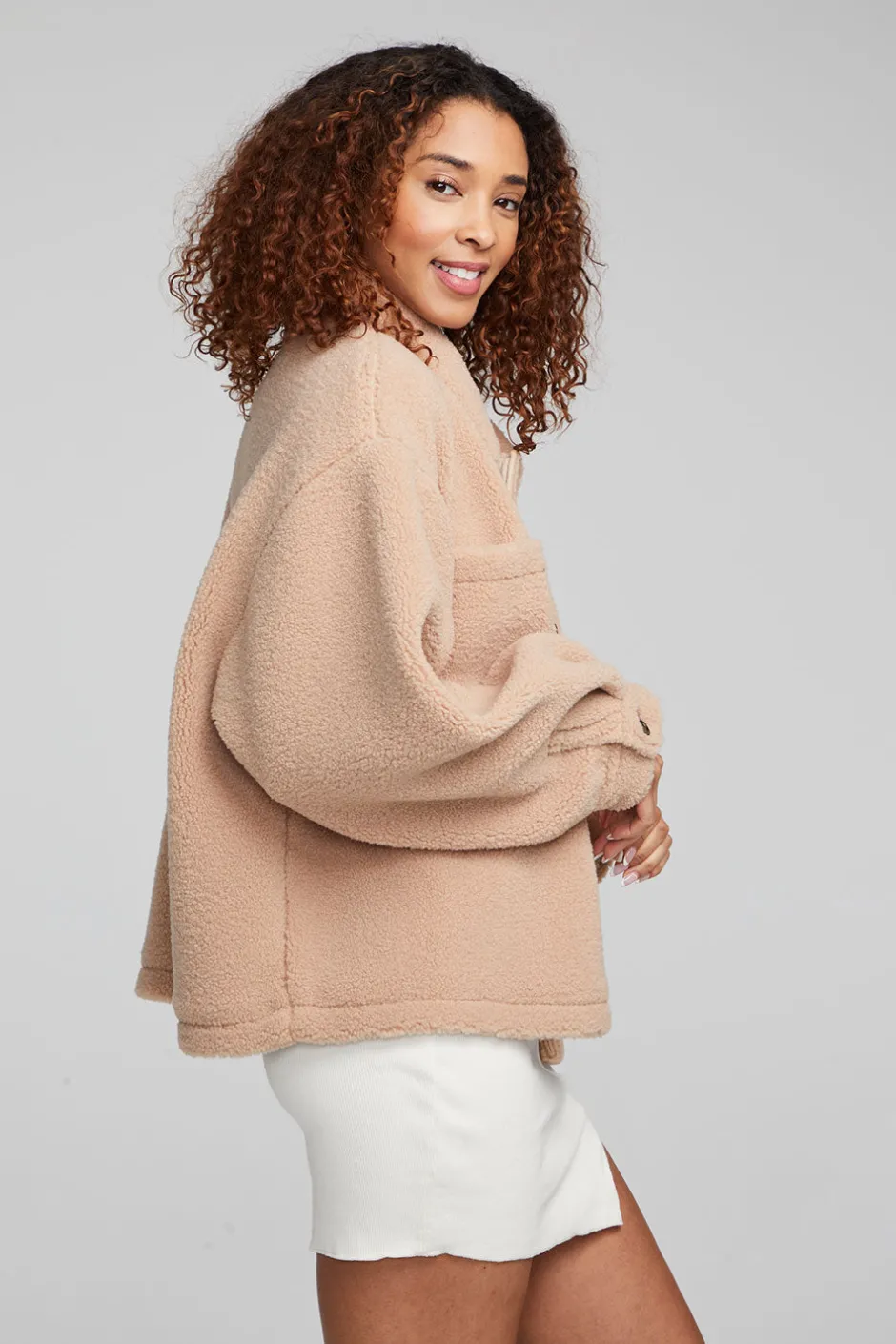 Women Chaser Brand Bolt Oatmeal Jacket