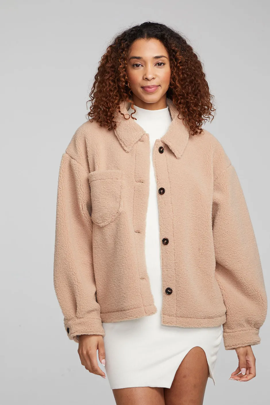 Women Chaser Brand Bolt Oatmeal Jacket