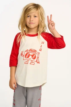Kids/BOY Chaser Brand Boombox Boys 3/4 Sleeve Raglan Baseball Tee