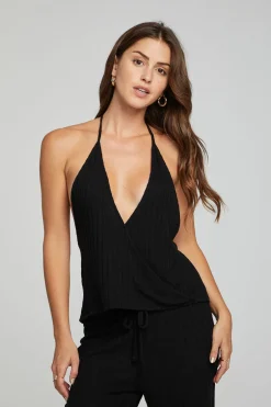 Women Chaser Brand Bowery Halter Top - Black Onyx