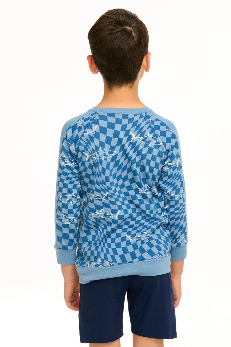 Kids/BOY Chaser Brand Boy's Checkered Shark Raglan Pullover