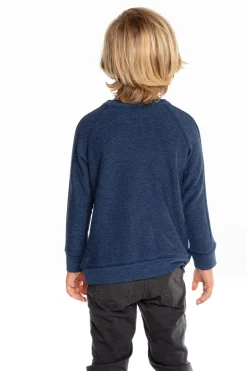 Kids/BOY Chaser Brand Boys Cozy Knit Long Sleeve Rib Panel Raglan Pullover
