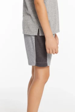 Kids/BOY Chaser Brand Boys Cozy Knit Rib Panel Shorts