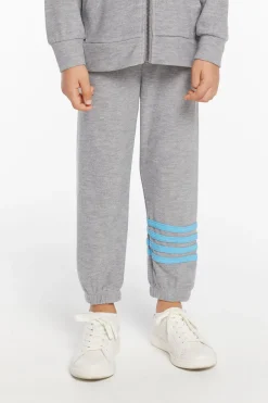 Kids/BOY Chaser Brand Boys Heather Grey No Side Seam Jogger With Strapping