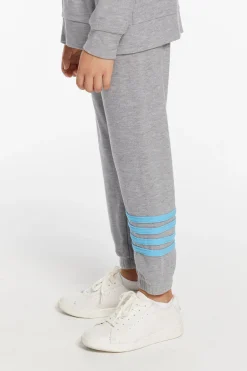 Kids/BOY Chaser Brand Boys Heather Grey No Side Seam Jogger With Strapping