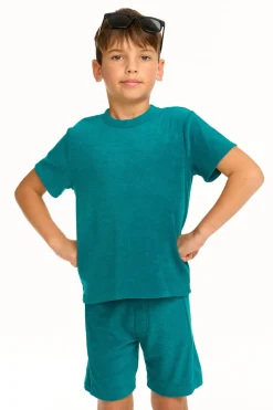 Kids/BOY Chaser Brand Boy's Lake Green Terry Cloth Tee