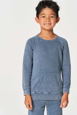 Kids/BOY Chaser Brand Boys Linen French Terry Long Sleeve Kanga Pocket Pullover