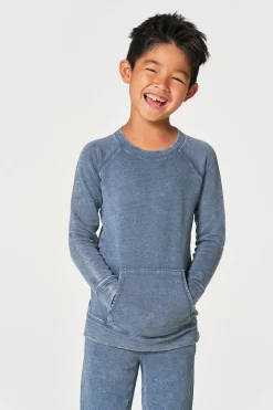 Kids/BOY Chaser Brand Boys Linen French Terry Long Sleeve Kanga Pocket Pullover