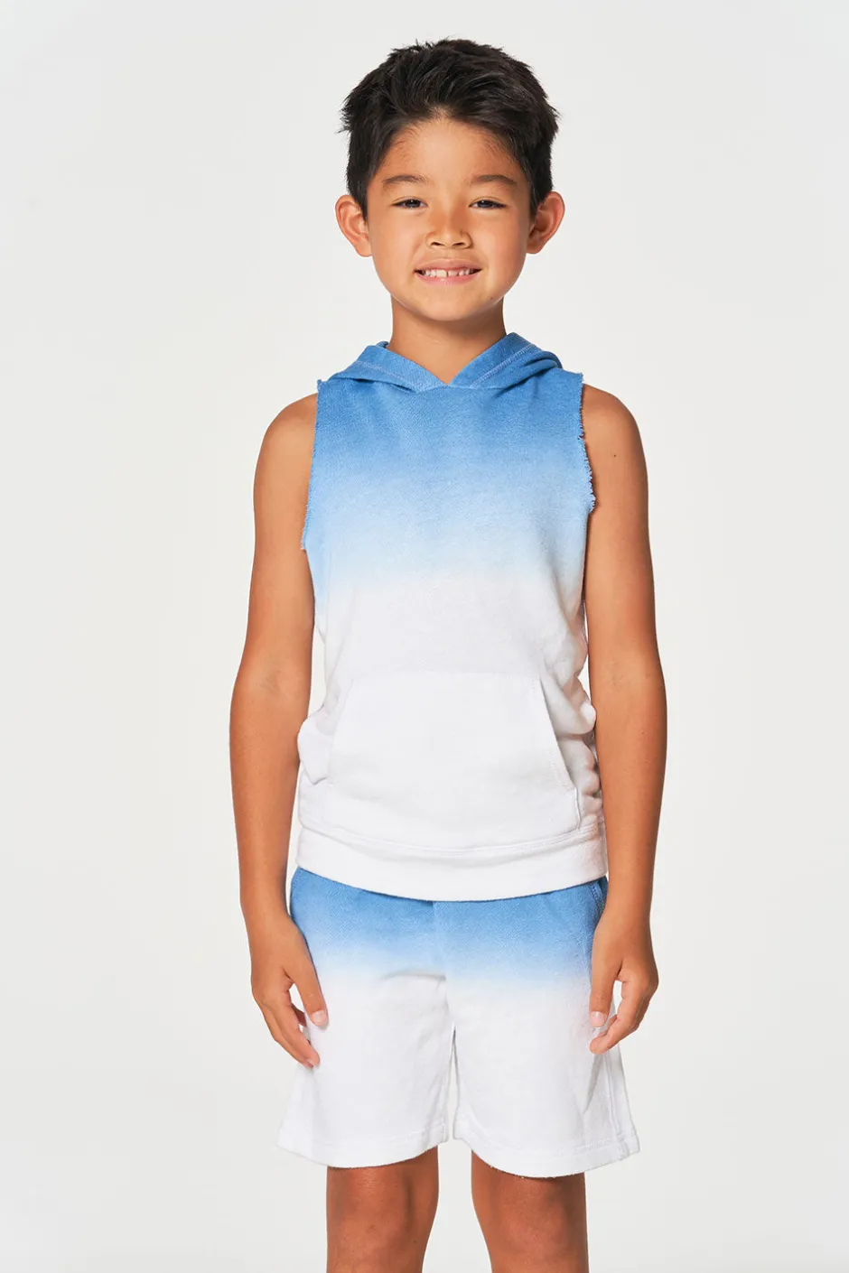 Kids/BOY Chaser Brand Boys Linen French Terry Sleeveless Muscle Pullover Hoodie