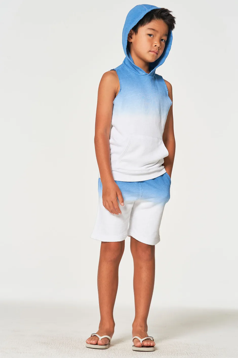 Kids/BOY Chaser Brand Boys Linen French Terry Sleeveless Muscle Pullover Hoodie